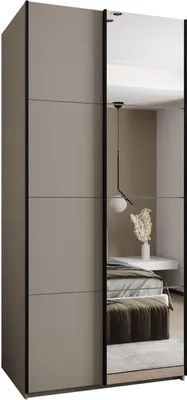 Produktbild von MEBLE KRYSPOL LUX 3 Schrank - 245,5x120x64cm - Kaschmir, Kaschmir, Schwarz
