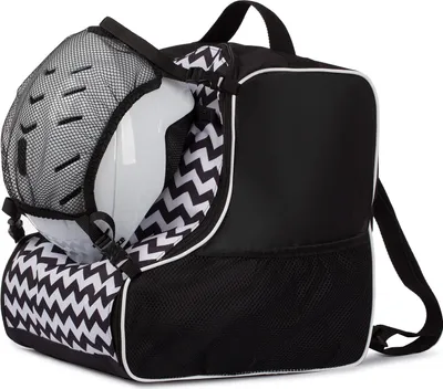 Produktbild von Premium Skischuhtasche, Helmtasche, Skistiefeltasche, Mit abnehmbarer Netztasche, mit Netz, ZIG ZAG [054]