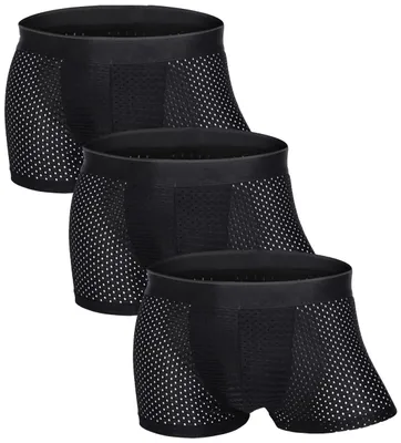 Obrázek produktu pro Pánské boxerky Zueauns, prodyšné, vyrobené z hladké hedvábné síťoviny, y design