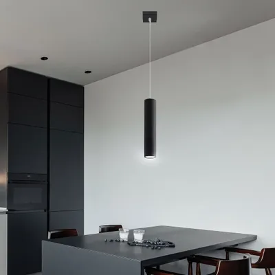 Produktbild von Pendelleuchte, Stahl, schwarz, 1-Flammig, H 100 cm