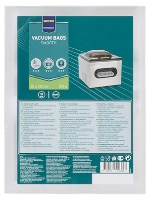 Produktbild von METRO PROFESSIONAL Vakuumierbeutel, 15 x 20 cm, transparent, 2400 Stück