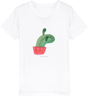 Produktbild von Mr. & Mrs. Panda Kleinkinder T-Shirt Kaktus Mama 5-6 Jahre (110/116) - Weiß - Geschenk, Motivation, Kinder-T-Shirt, Kindershirt, Quote, Kinder Baumwollshirt, Kakteen, Öko