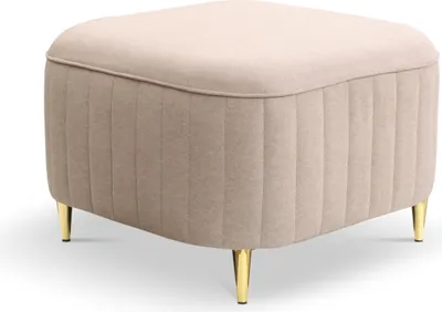 Produktbild von Masseno Sitzhocker VELA Glamour Polsterhocker Wohnzimmer Hocker Sitzpuff Fußhocker Beige