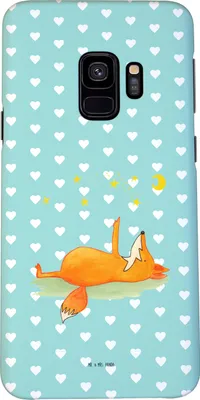 Produktbild von Mr. & Mrs. Panda Samsung Galaxy S9 Handyhülle Fuchs Sterne - Türkis Pastell - Geschenk, Mond, Sternengucker, Füchse, Romantik, Cover, Handy Schutzhülle, Hülle, Smartphone