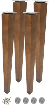 Produktbild von Möbelfuß Buche 40 cm Nussbaum gebeizt – Set 4x mit Montageset