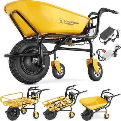 Zdjęcie produktu dla Taczka elektryczna ogrodowa akumulatorowa SCHWARTZMANN wozidło 150kg
