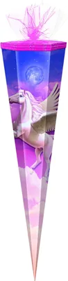 Produktbild von Schultüte / Zuckertüte / 85cm / eckig / "Pegasus"
