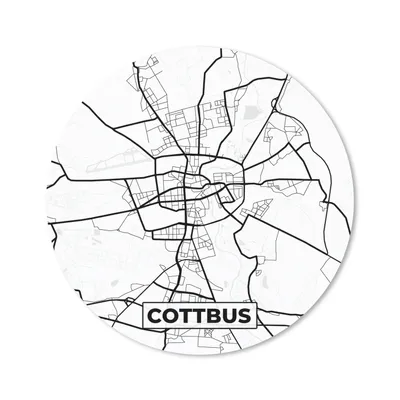 Produktbild von MuchoWow® Mauspad Mousepad Cottbus - Karte - Stadtplan 20x20 cm - Mousepads - Maus Mat - Pad - Mausunterlage - Schreibtischmatte