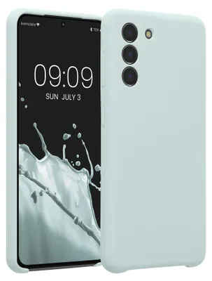 Produktbild von kwmobile Hülle kompatibel mit Samsung Galaxy S21 - Hülle Silikon gummiert - Handyhülle - Handy Case in Cool Mint