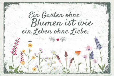 Produktbild von vianmo Holzschild 20x30 cm Garten ohne Blumen Leben ohne Liebe