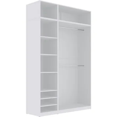 Produktbild von Marmex Eckkleiderschrank mit Aufsätzen TRES N/N Weiß offener Kleiderschrank 150x246x51 cm