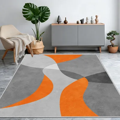 Produktbild von Elzusha – Waschbarer Teppich mit geometrischem Muster, 120 x 170 cm
