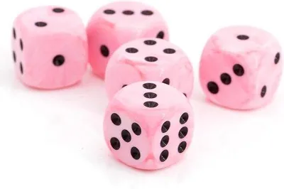 Produktbild von Doppelsteine - Spielset - Tischspiele - Herkunft Deutschland - 16 mm - Rosa/ schwarz Marmor