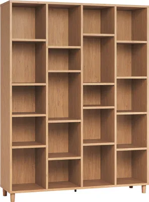 Produktbild von Regal 04, Farbe: Eiche - Abmessungen: 195 x 149 x 38 cm (H x B x T)