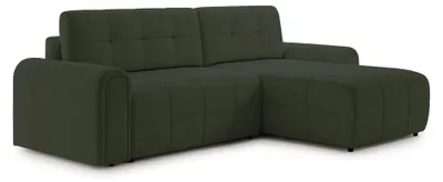 Produktbild von Selsey Simolla – Ecksofa mit Schlaffunktion und Bettkasten, rechts, Chenille, Olivgrün