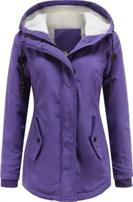Produktbild von Damen Winterjacke Winterjacke Baumwolljacke Warme, verdickte Reißverschlusstaschenjacke (S-5XL)