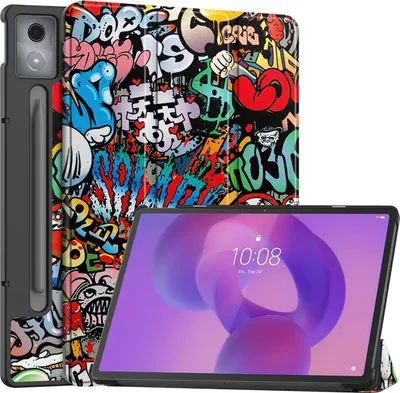 Produktbild von Für Lenovo Idea Tab Pro 3folt Wake UP Smart Cover Tablet Tasche Hülle Graffiti