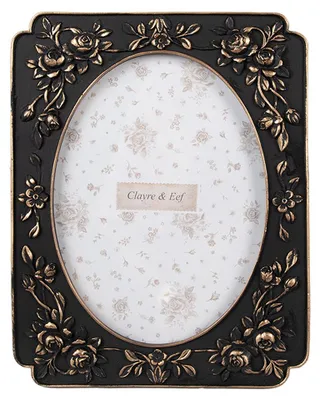 Produktbild von Clayre & Eef Bilderrahmen 13x18 cm Schwarz Kunststoff