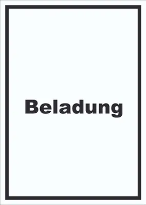 Produktbild von Beladung Schild mit Text Transport Fracht hochkant A3 Rückseite selbstklebend
