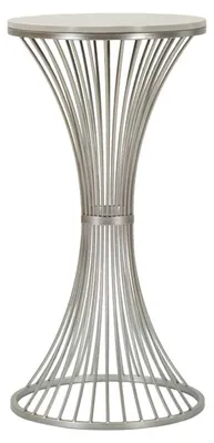 Zdjęcie produktu dla o Ferretti. Stół kawowy "Funnel", średnica 40 cm, wysokość 79 cm, kolor srebrny