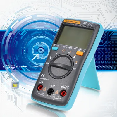Obrázok produktu pre RICHMETERS RM100 True RMS Multifunkčný LCD digitálny multimeter DMM DC AC Napätie Prúd Odpor Dióda Spojitosť Kapacita Frekvencia Povinnosť Tester Meranie Automatická identifikácia polarity Ampérmeter Voltmeter Ohm