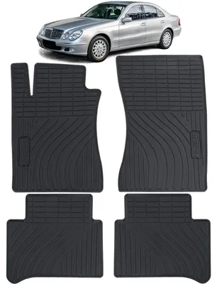Produktbild von Premium Gummi Fußmatten VORN + HINTEN für Mercedes-Benz E-Klasse W211 S211 2002-2009