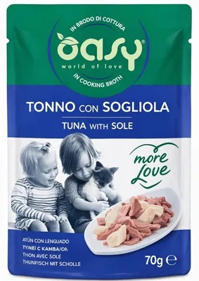 Produktbild von OASY More Love Tuna with sole - nassfutter für Katzen - 70g