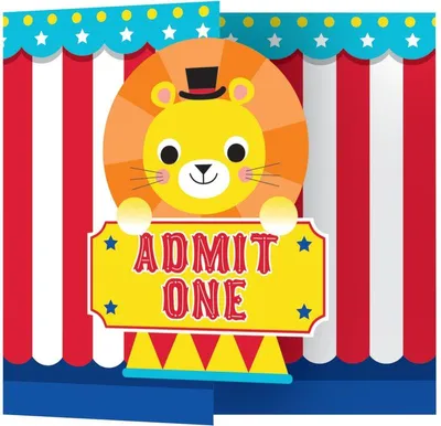 Produktbild von 8 Einladungskarten Zirkus Party