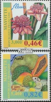 Produktbild von Briefmarken Mayotte 2001 Mi 106-107 (kompl.Ausg.) postfrisch Flora