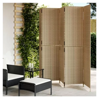 Produktbild von Raumteiler mit 5 Paneelen in Beige aus Poly Rattan