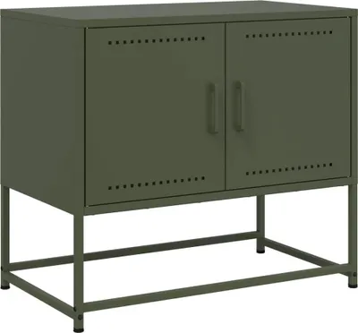 Obrázek produktu pro vidaXL TV skříňka olivově zelená 68,5x39x60,5 cm ocelová