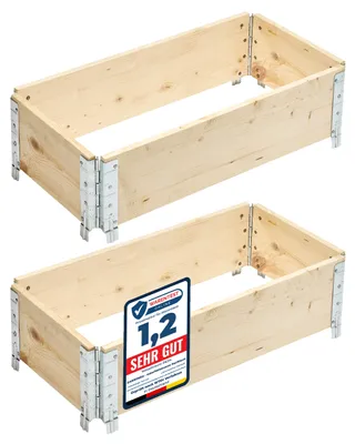 Produktbild von Garronda Holzaufsatzrahmen für Palette Aufbewahrungskiste aus Holz Hochbeete Holzkiste