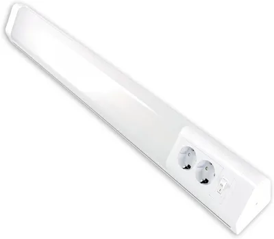 Produktbild von Unterbauleuchte – Küchenbeleuchtung, Schrankbeleuchtung – Arbeitsplatzbeleuchtung – Integrierte Steckdosen – 76 cm – Weiß