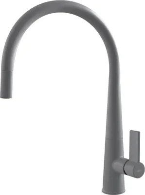 Produktbild von Spültischarmatur Athena Plus, Grau Cemento G48, 36,8 cm Höhe, 35 mm Ø, 360° schwenkbar