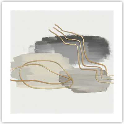 Produktbild von Poster - Poster ohne Rahmen - Abstraktion Stück Gold - 50x50 cm - Wand Bild - Wanddeko - Wandbilder - Kunstposter - Wandposter - Bilder - Kunstdruck - Wanddekoration - Wandbild - P2XAC50x50-4149