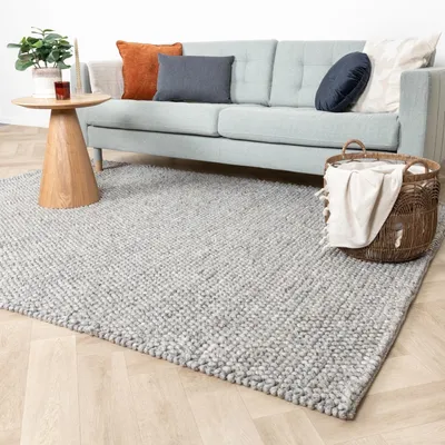 Produktbild von Volero - Wollteppich - Luminous Grau Meliert - 240x340 cm - Wohnzimmer, Esszimmer, Schlafzimmer - Boho, Klassik, Industrielle, Ländlich, Modern, Skandinavisch