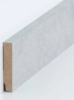 Produktbild von Sockelleiste MDF 16 x 80 x 2500 mm Grau zum Kleben, Schrauben & Nageln MDF-Kern foliert Fußleiste by PROVISTON 62.5 Meter | 25 Stück
