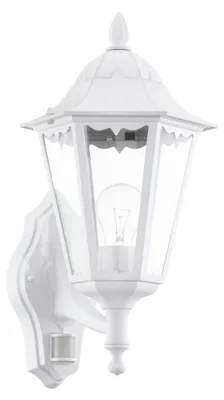 Obrázok produktu pre EGLO NAVEDO, Vonkajšie nástenné osvetlenie, Biela, Hliník, Sklo, IP44, Vchod, Garáž, Záhrada, Patio, Priehľadná