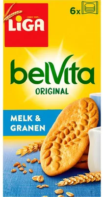 Produktbild von Liga Belvita Milch & Getreide Kekse 300g – Knuspriges Vollkorn-Frühstück