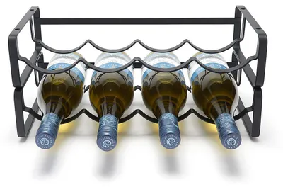 Immagine prodotto di Scaffale modulare per vino - Portabottiglie impilabili - Nero