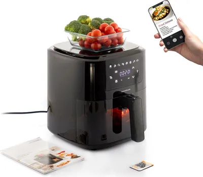 Produktbild von Heißluftfritteuse mit Waage InnovaGoods Fryinn Balance 5000 Schwarz Edelstahl 1500 W 5 L