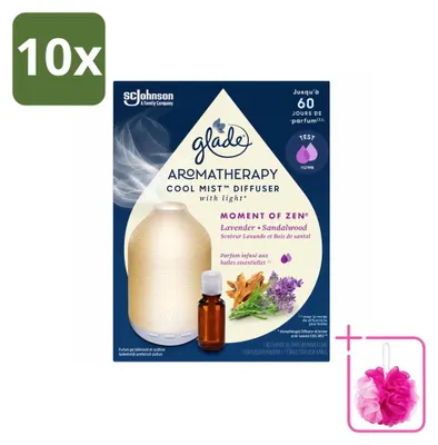 Imagen del producto de 10 difusores de aroma para ambientador Glade, línea Aromaterapia, modelo "Momento de Zen" - 17,4 ml - Paquete económico - 10 unidades
