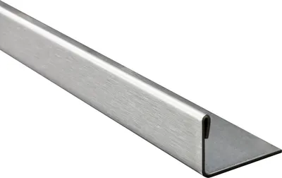 Produktbild von L-Profil Edelstahlschiene Profil Fliesenschiene Edelstahl V2A L250cm 12mm gebürstet