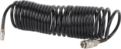 Zdjęcie produktu dla Spiralny wąż powietrzny 1/4 cala ID 16,4 stopy długości Miedź PE Niekłopotliwe, zapobiegające skręcaniu, łatwe do ściśnięcia złącze UE