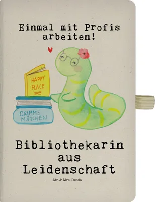Produktbild von Mr. & Mrs. Panda notizbuch Bibliothekarin Leidenschaft - Transparent - Geschenk, Jubiläum, Buchhandlung, a4, Kladde, Tagebuch, Bibliothek, Journal, Spruch, Adressbuch