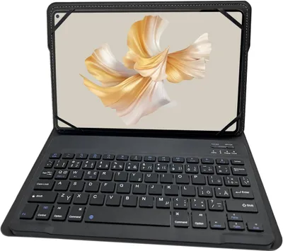 Produktbild von 2in1 Bluetooth Tastatur und Universaltasche für alle Tablets 9-11 Zoll Case Schutz Hülle Tastatur in Schwarz