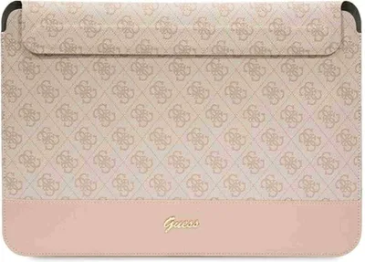 Zdjęcie produktu dla Guess Sleeve GUCS14PS4SGP 14 różowy/pink 4G Stripe Metal Logo