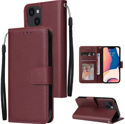Produktbild von Mobigear Wallet iPhone 14 Hülle Klapphülle Geldbörse - Rot