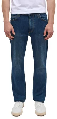 Productafbeelding van MUSTANG, heren jeans, rechte pasvorm, model TRAMPER STRAIGHT, maat W32 L30, blauw, jeans, losvallende jeans, wijde pijpen