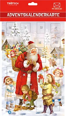 Obrázek produktu pro Adventní kalendářní karta Otec Vánoc 12 x 18 cm